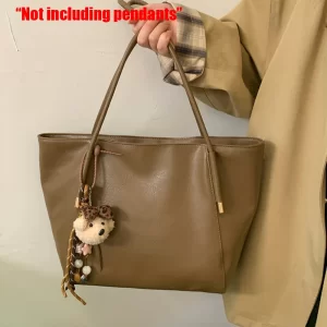 Vintage Large Capacity Bag for Women's Autumn and Winter New Trend Niche Tote Bag Versatile Single Shoulder Armpit Bag